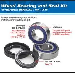 Bihr Kit Roulements De Roue Arrière ALL BALLS Honda CR125R/XR650R