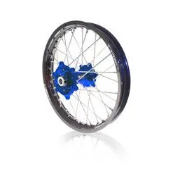 Bihr Kit Roues Complètes Avant + Arrière ART MX 21x1,60/19x1,85 Jante Noir/moyeu Bleu Yamaha