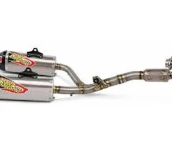 Bihr Ligne Complète PRO CIRCUIT T-6 Dual Euro Inox/silencieux Titane/casquette Carbone Honda CRF450R/RX