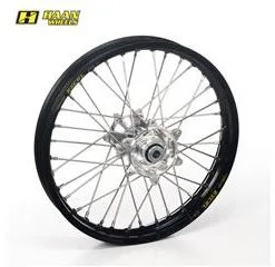 Bihr Roue Arrière Complète HAAN WHEELS 19x2,15x36T Jante Noir/moyeu Argent/rayons Argent/têtes De Rayons Argent