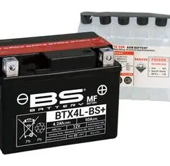Bihr Batterie BS BATTERY BTX4L-BS Sans Entretien Livrée Avec Pack Acide