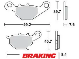 Bihr Plaquettes De Frein Arrière BRAKING 905CM44 Métal Fritté Suzuki RM85 2 Bihr Plaquettes De Frein Arrière BRAKING 905CM44 Métal Fritté Suzuki RM85 – Image 2