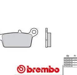 Bihr Plaquettes De Frein Arrière BREMBO 07HO26SX Métal Fritté