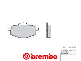 Bihr Plaquettes De Frein Arrière BREMBO 07YA14SD Métal Fritté 1 Bihr Plaquettes De Frein Arrière BREMBO 07YA14SD Métal Fritté