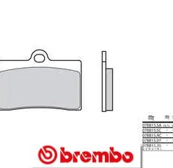 Bihr Plaquettes De Frein Avant BREMBO 07BB15SA Métal Fritté