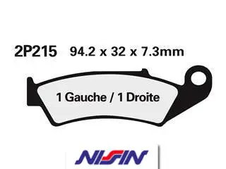 Bihr Plaquettes De Frein Avant NISSIN 2P215GS Semi-métallique Honda 1 Bihr Plaquettes De Frein Avant NISSIN 2P215GS Semi-métallique Honda
