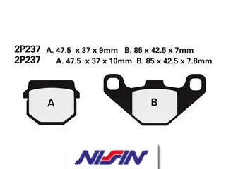 Bihr Plaquettes De Frein Avant NISSIN 2P-237NS Semi-métallique 1 Bihr Plaquettes De Frein Avant NISSIN 2P-237NS Semi-métallique