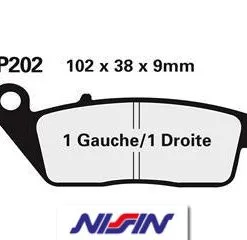 Bihr Plaquettes De Frein Avant NISSIN 2P-202NS Semi-métallique