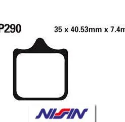 Bihr Plaquettes De Frein Avant NISSIN 2P-290ST Métal Fritté