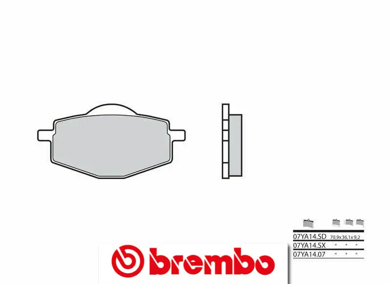 Bihr Plaquettes De Frein Avant Et Arrière BREMBO Off-Road Métal Fritté - 07YA14SX 1 Bihr Plaquettes De Frein Avant Et Arrière BREMBO Off-Road Métal Fritté - 07YA14SX