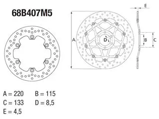 Bihr Disque De Frein BREMBO Oro Rond Fixe 1 Bihr Disque De Frein BREMBO Oro Rond Fixe