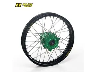Bihr Roue Arrière Complète HAAN WHEELS 17x4,50x36T Jante Noir/moyeu Vert/rayons Noir/têtes De Rayons Vert 1 Bihr Roue Arrière Complète HAAN WHEELS 17x4,50x36T Jante Noir/moyeu Vert/rayons Noir/têtes De Rayons Vert
