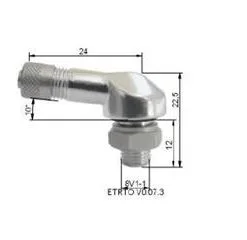 Valve Pneumatique Alu BIHR Ø8,5mm Argent