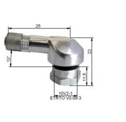 Valve Pneumatique Alu BIHR Ø11,5mm Argent Sachet De 10