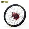 Bihr Roue Arrière Complète HAAN WHEELS 17x4,50x36T Jante Noir/moyeu Rouge/rayons Argent/têtes De Rayons Argent