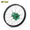 Bihr Roue Arrière Complète HAAN WHEELS A60 19x1,85x36T Jante Noir/moyeu Vert/rayons Argent/têtes De Rayons Argent