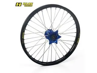 Bihr Roue Avant Complète HAAN WHEELS SM Tubeless 17x3,50x36T Jante Noir/moyeu Bleu/rayons Argent/têtes De Rayons Argent 1 Bihr Roue Avant Complète HAAN WHEELS SM Tubeless 17x3,50x36T Jante Noir/moyeu Bleu/rayons Argent/têtes De Rayons Argent