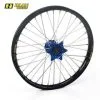 Bihr Roue Avant Complète HAAN WHEELS 21x1,60x36T Jante Noir/moyeu Bleu/rayons Argent/têtes De Rayons Argent