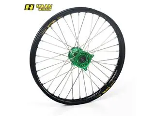 Bihr Roue Avant Complète HAAN WHEELS 17x3,50x36T Jante Noir/moyeu Vert/rayons Argent/têtes De Rayons Argent 1 Bihr Roue Avant Complète HAAN WHEELS 17x3,50x36T Jante Noir/moyeu Vert/rayons Argent/têtes De Rayons Argent