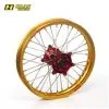 Bihr Roue Arrière Complète HAAN WHEELS 19x2,15x36T Jante Or/moyeu Rouge/rayons Argent/têtes De Rayons Argent