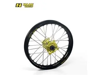 Bihr Roue Arrière Complète HAAN WHEELS 17x5,00x36T Jante Noir/moyeu Jaune/rayons Noir/têtes De Rayons Bleu 1 Bihr Roue Arrière Complète HAAN WHEELS 17x5,00x36T Jante Noir/moyeu Jaune/rayons Noir/têtes De Rayons Bleu