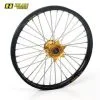 Bihr Roue Avant Complète HAAN WHEELS 17x3,50x36T Jante Noir/moyeu Or/rayons Argent/têtes De Rayons Argent