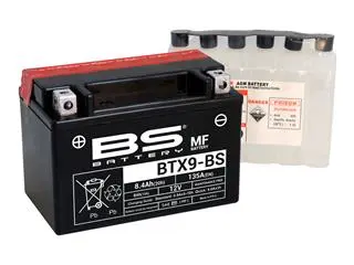Bihr Batterie BS BATTERY BTX9-BS Sans Entretien Livrée Avec Pack Acide 1 Bihr Batterie BS BATTERY BTX9-BS Sans Entretien Livrée Avec Pack Acide