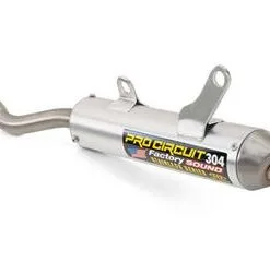 Bihr Silencieux PRO CIRCUIT 304 Alu Brossé/casquette Inox Kawasaki KX125