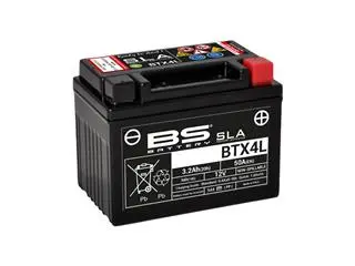 Bihr Batterie BS BATTERY BTX4L SLA Sans Entretien Activée Usine 1 Bihr Batterie BS BATTERY BTX4L SLA Sans Entretien Activée Usine