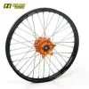 Bihr Roue Avant Complète HAAN WHEELS 14x1,60x36T Jante Noir/moyeu Orange/rayons Argent/têtes De Rayons Argent