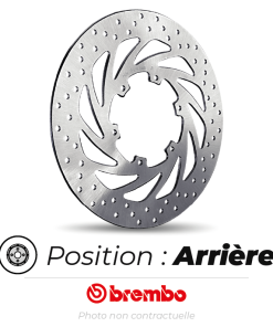 Bihr Disque De Frein Arrière Brembo Oro Rond Fixe