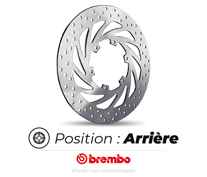 Bihr Disque De Frein Arrière Brembo Oro Rond Fixe 1 Bihr Disque De Frein Arrière Brembo Oro Rond Fixe