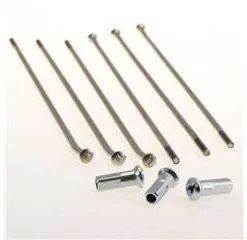 Bihr Jeu De Rayons HAAN WHEELS 17" Argent/têtes De Rayons Argent 28 Pièces