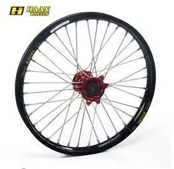 Bihr Roue Avant Complète HAAN WHEELS 16x3,50x36T Jante Noir/moyeu Jaune/rayons Noir/têtes De Rayons Bleu