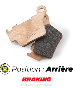 Bihr Plaquettes De Frein Arrière BRAKING 905CM44 Métal Fritté Suzuki RM85