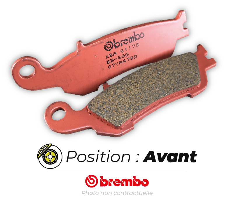 Bihr Plaquettes De Frein Avant BREMBO 07GR20SD Métal Fritté 1 Bihr Plaquettes De Frein Avant BREMBO 07GR20SD Métal Fritté