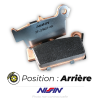 Bihr Plaquettes De Frein Arrière NISSIN 2P-219ST-MX Métal Fritté